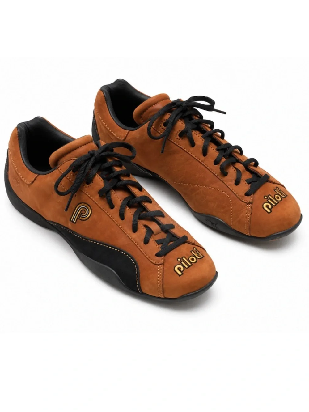 NEW - Piloti Prototipo Men’s Brown & Black Suede Driving Sneakers Size 9.5